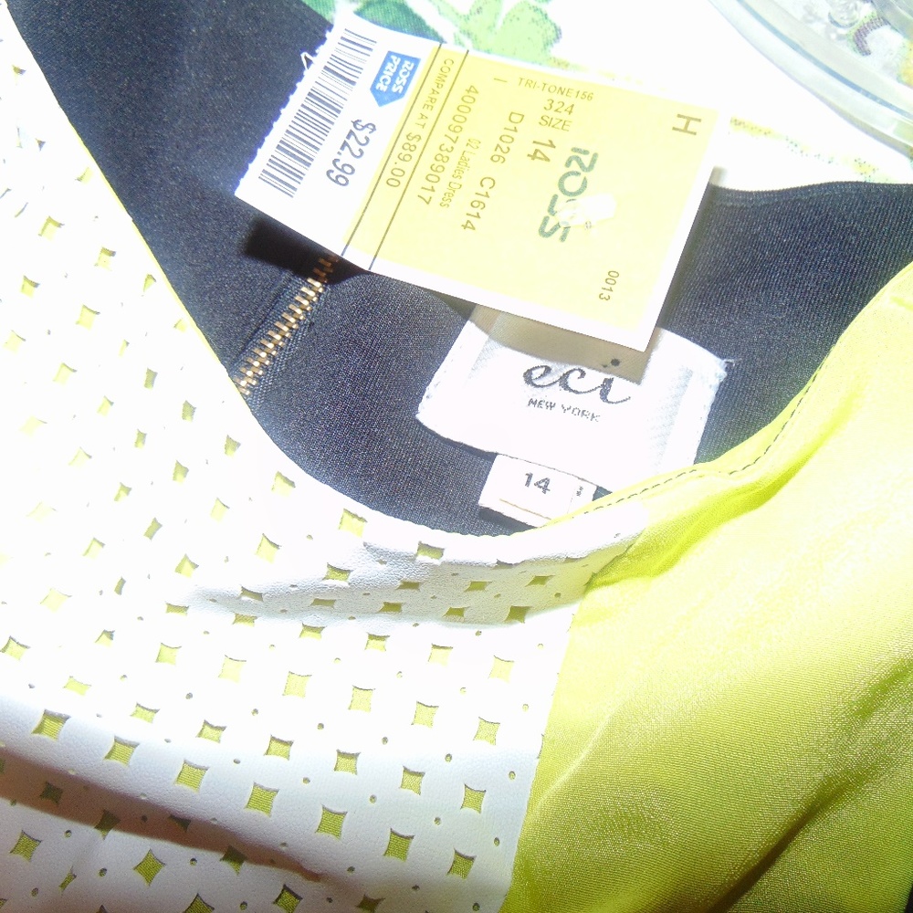 three colors together poly,leather dress